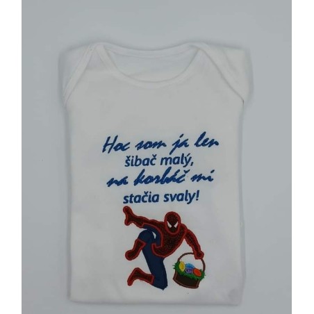 Veľkonočný detský vyšívaný textil Spiderman