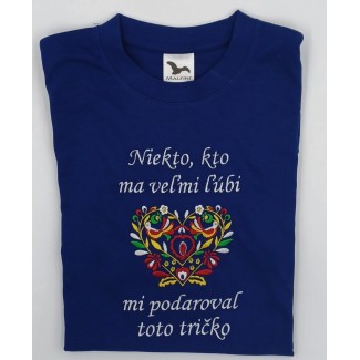 Tričko s folklórnym srdcom