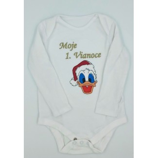 Vianočný detský vyšívaný textil Káčer Donald