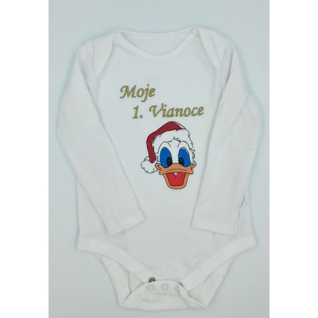 Vianočný detský vyšívaný textil Káčer Donald