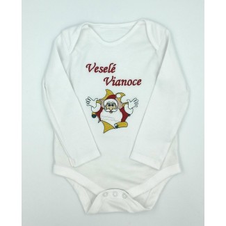 Vianočný detský vyšívaný textil Santa Claus