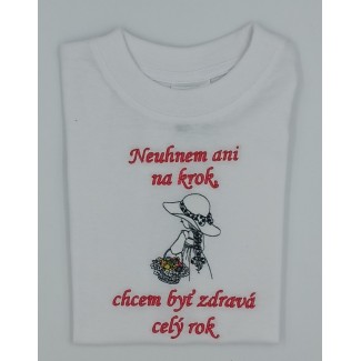 Veľkonočný detský vyšívaný textil dievčina
