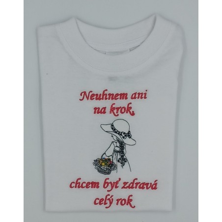 Veľkonočný detský vyšívaný textil dievčina