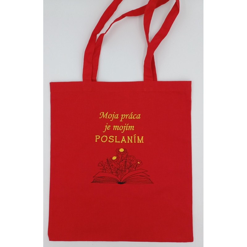 Vyšívaná taška s knihou
