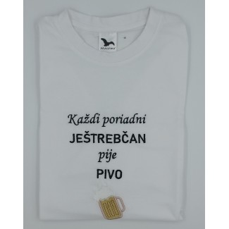Vyšívané tričko s motívom piva