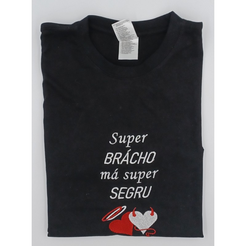Vyšívané tričko so srdiečkami