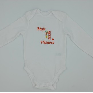 Vianočný detský vyšívaný textil Moje 1. vianoce
