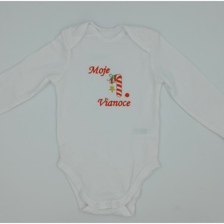 Vianočný detský vyšívaný textil Moje 1. vianoce