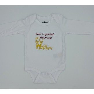 Detský vianočný vyšívaný textil jeleň