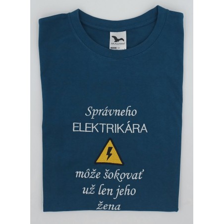 Vyšívané tričko pre elektrikára