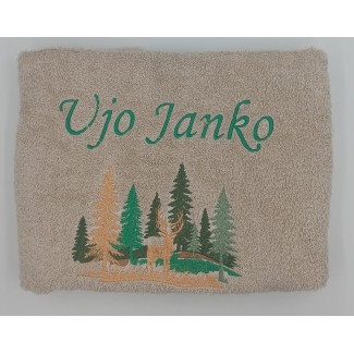 Osuška s motívom lesa