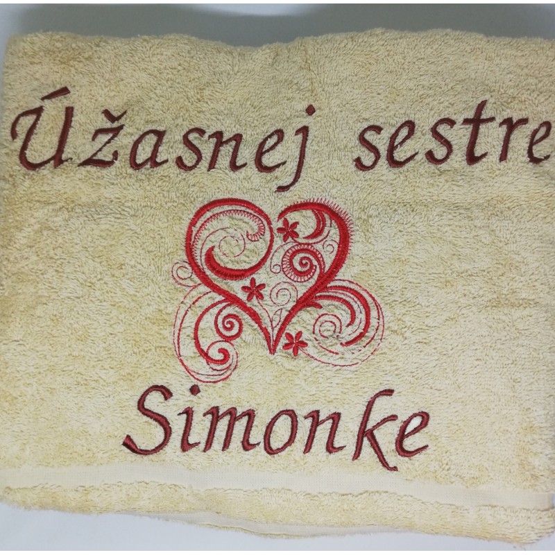 Osuška so srdcom a s venovaním