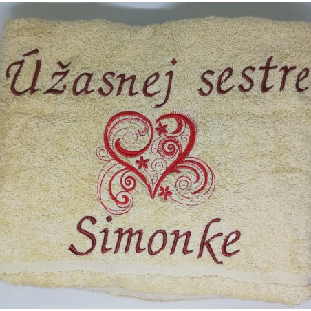 Osuška so srdcom a s venovaním