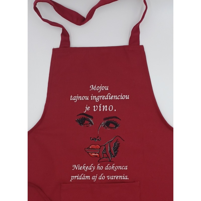 Vyšívaná zástera flirt