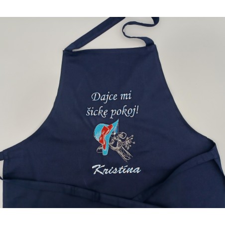 Vyšívaná zástera s ťavou a s menom