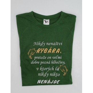 Vyšívané tričko pre rybára