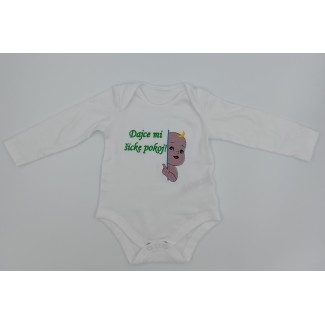Detský vyšívaný textil Dajce mi šicke pokoj
