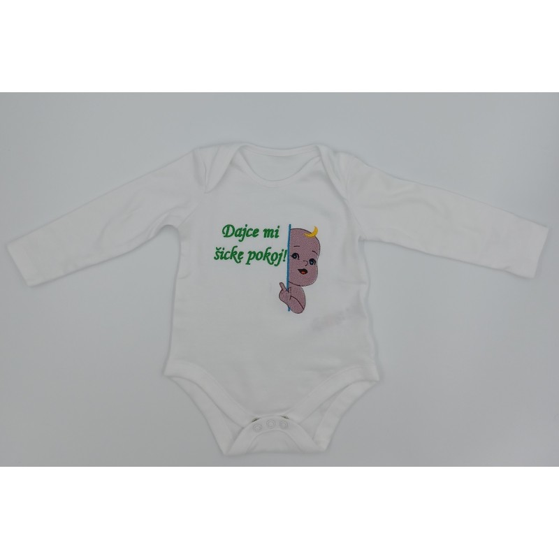 Detský vyšívaný textil Dajce mi šicke pokoj