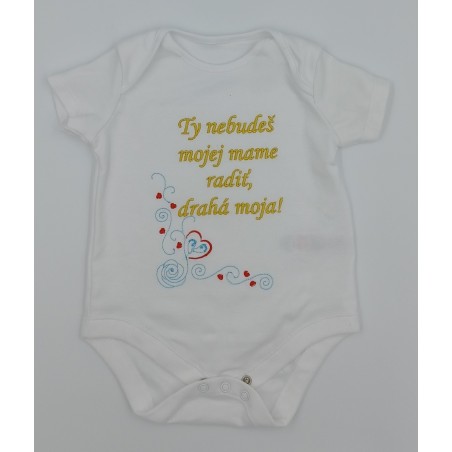 Detský vyšívaný textil - Ty nebudeš mojej mame radiť...
