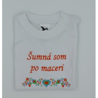 Detský vyšívaný textil - Šumná som po maceri
